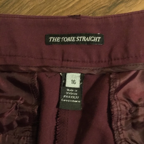 Apt. 9 Purple Torie Straight Leg Dress Pants - Picture 2 of 4